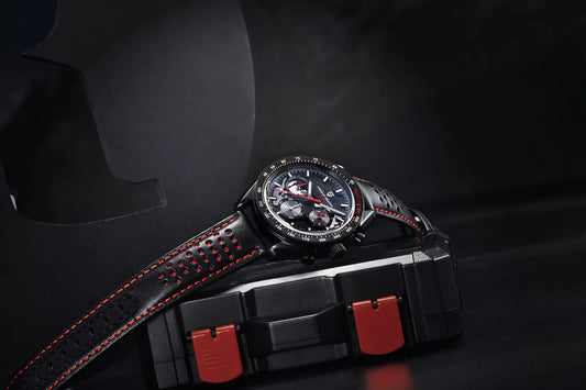 Elegant Round Leather Watch with Sapphire Crystal