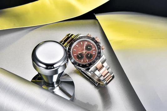 Elegant Stainless Steel Sports Watch with Sapphire Crystal