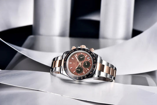 Elegant Stainless Steel Sports Watch with Sapphire Crystal