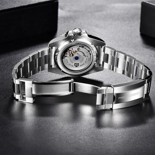 Dual Time Zone Chronograph Watch with Sapphire Glass