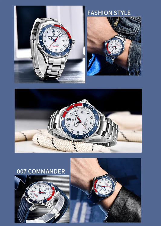 Men's Self-Winding Luxury Dive Watch with Super Luminous Dial