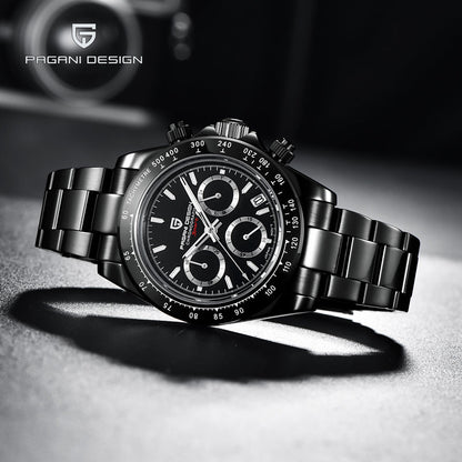 Elegant Stainless Steel Sports Watch with Sapphire Crystal