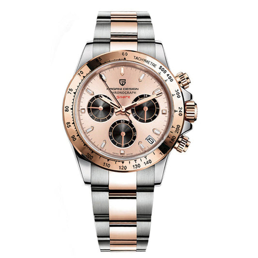 Elegant Stainless Steel Sports Watch with Sapphire Crystal