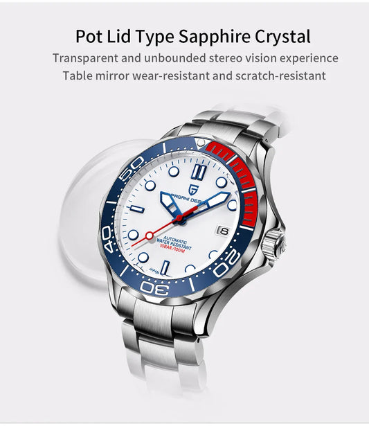 Men's Self-Winding Luxury Dive Watch with Super Luminous Dial