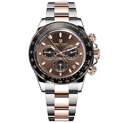 Elegant Stainless Steel Sports Watch with Sapphire Crystal