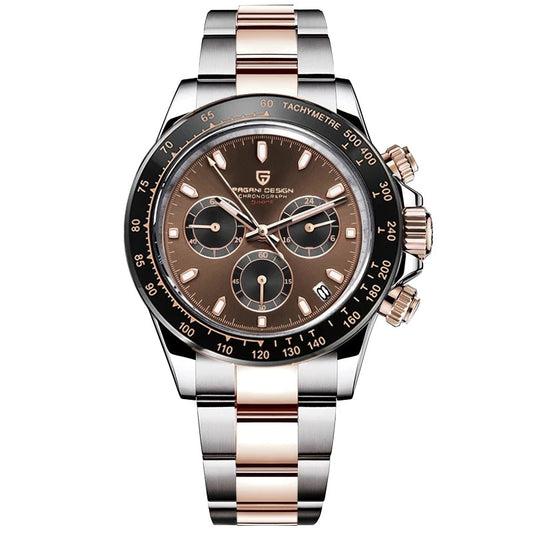 Elegant Stainless Steel Sports Watch with Sapphire Crystal