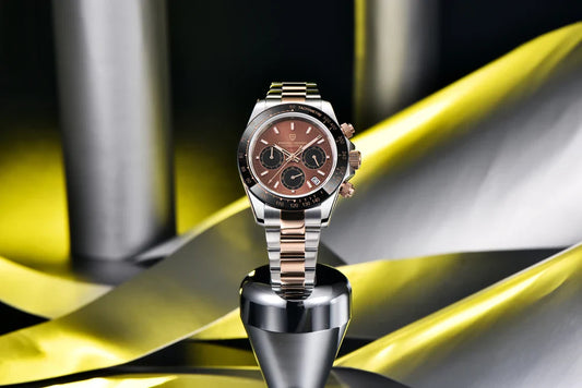 Elegant Stainless Steel Sports Watch with Sapphire Crystal