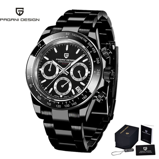 Elegant Stainless Steel Sports Watch with Sapphire Crystal
