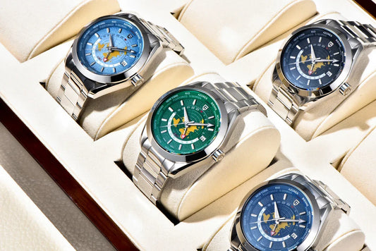 Elegant Round Display Watch with Japanese Movement
