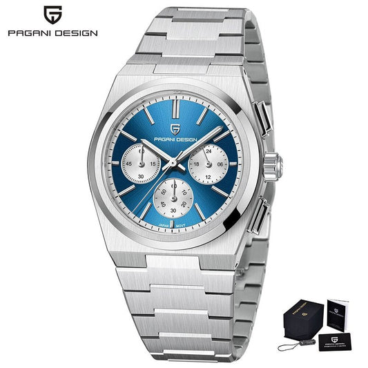 Elegant Quartz Men's Watch with Chronograph Functionality
