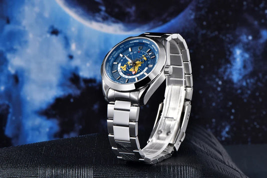 Elegant Round Display Watch with Japanese Movement
