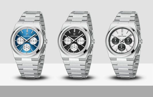 Elegant Quartz Men's Watch with Chronograph Functionality