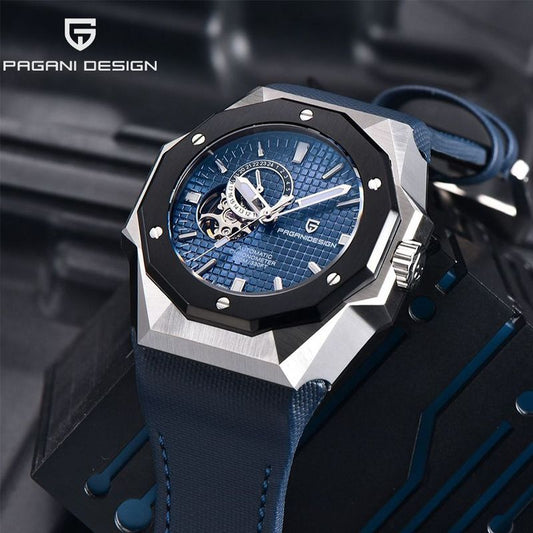 Elegant Waterproof Round Dial Watch with Screw Crown