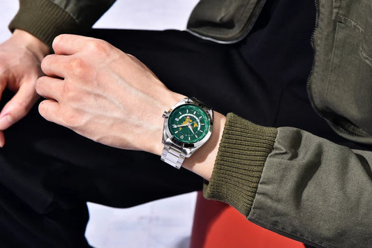Elegant Round Display Watch with Japanese Movement