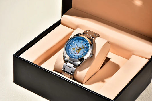 Elegant Round Display Watch with Japanese Movement