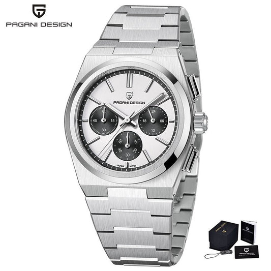 Elegant Quartz Men's Watch with Chronograph Functionality