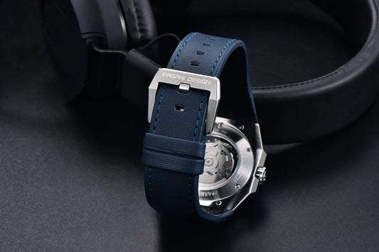 Elegant Waterproof Round Dial Watch with Screw Crown