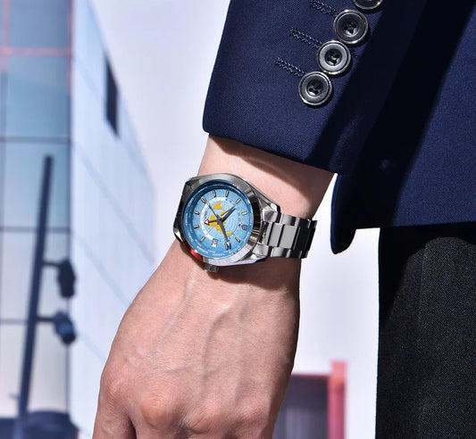 Elegant Round Display Watch with Japanese Movement
