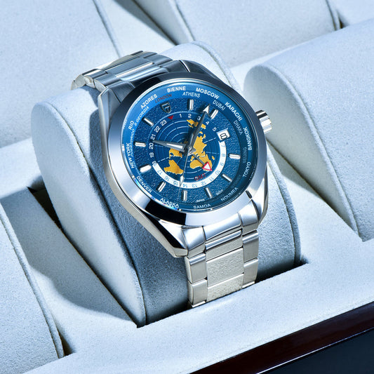 Elegant Round Display Watch with Japanese Movement
