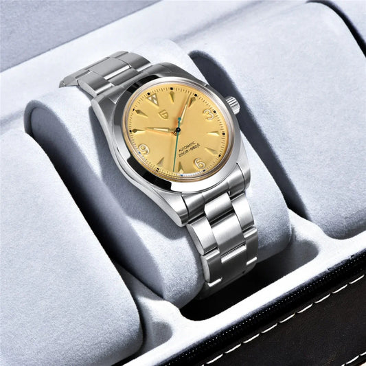 Sleek Round Dial Watch with Arabic Numerals