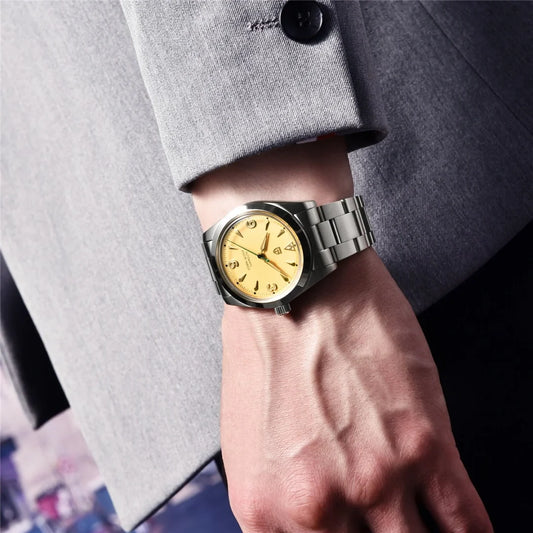 Sleek Round Dial Watch with Arabic Numerals